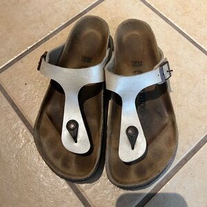 Pearl White Birkenstocks
